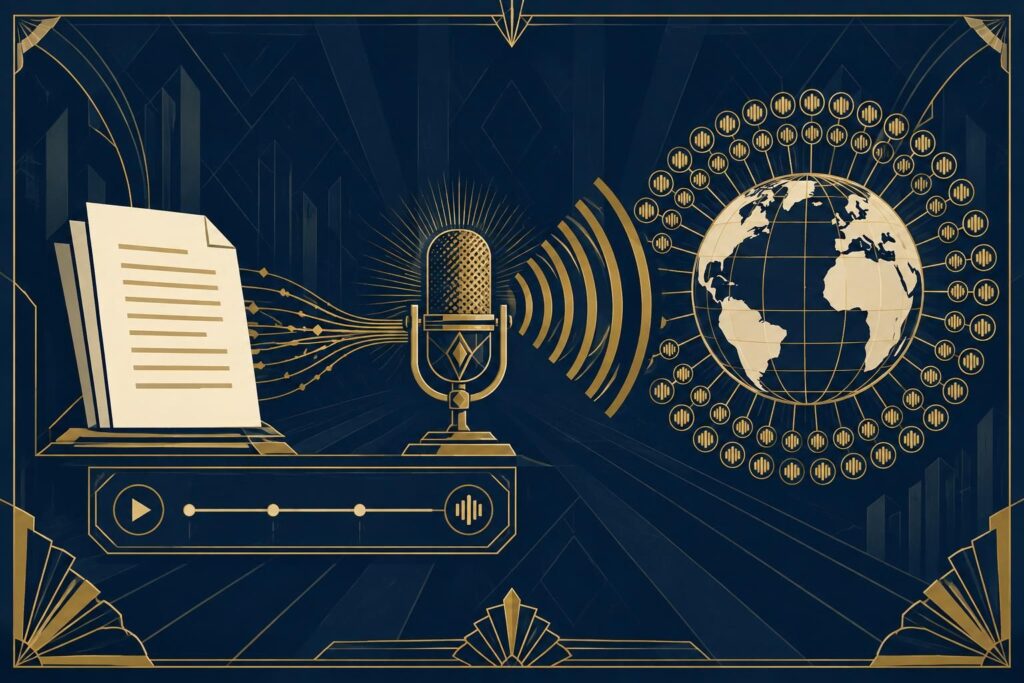 transformez vos textes en audio grâce à une ia multilingue et générez des voix naturelles dans 50 langues pour toucher un public international.