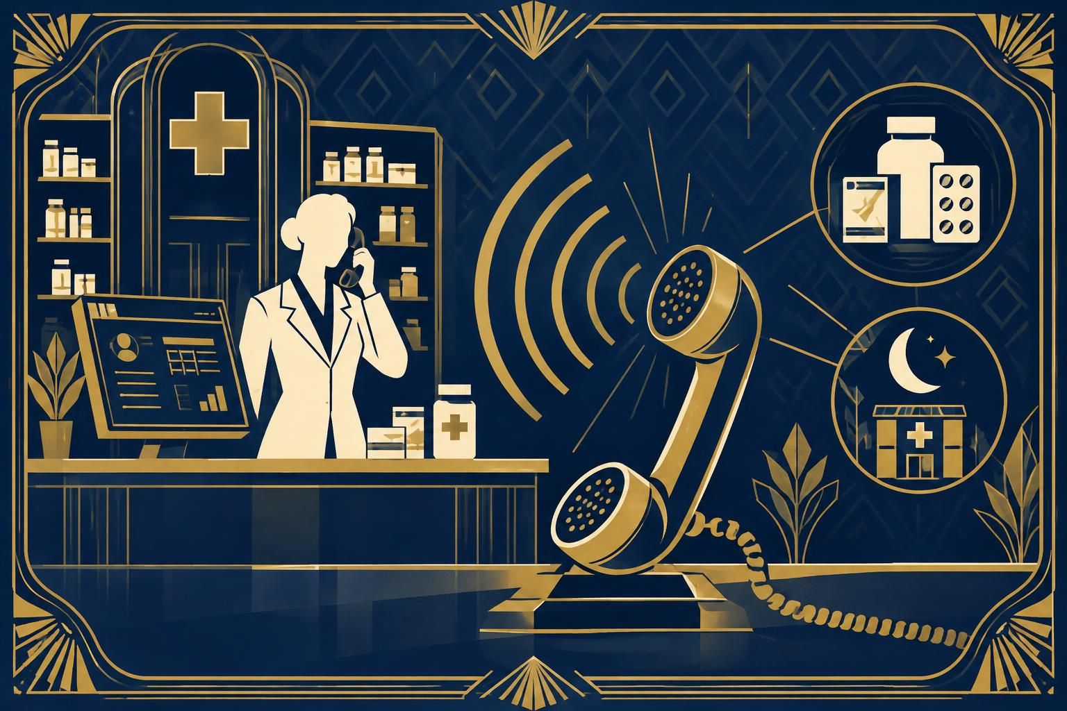 automatisez les appels de votre pharmacie avec une voix ia : informations sur les produits, horaires et pharmacie de garde, 24 h/24 par téléphone.